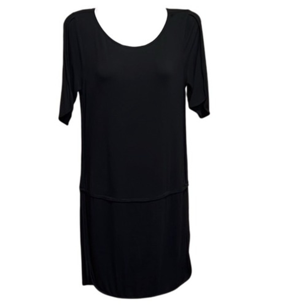 Tart‎ womens dress Size XS black modal blend pullover short sleeve knee length - Picture 2 of 8